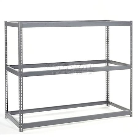 Global Industrial 3 Shelf, Heavy Duty Boltless Shelving, 2700 lb Cap, 72inW x 24inD x 84inH, No Deck 790CP13